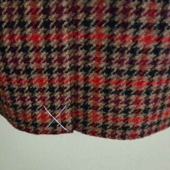 Talbots NWT Shetland Aberdeen Plaid Wool Blend Blazer Red Tan Navy Size 8p - Picture 6 of 10